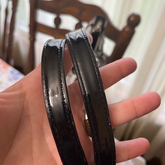 Like New Coach Black Signature Print Purple Interior Shoulder Bag - Picture 10 of 15